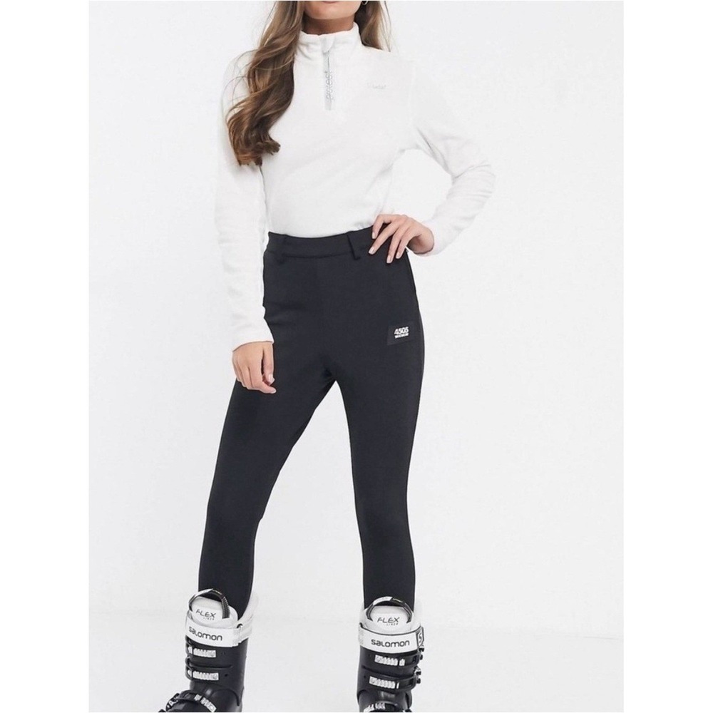 NWT ASOS 4505 Ski & Snow Black Stirrup Pants SIZE 8 Fleece Lined Slim Fit Winter